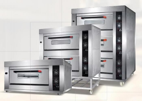 380V كهربائي وغاز 2 في 1 سطح فرن ميكانيكي