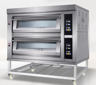 فرن تحميص الغاز الكهربائي التجاري 380 فولت بيتزا كعكة الخبز 6.6KW