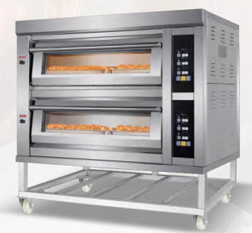 فرن تحميص الغاز الكهربائي التجاري 380 فولت بيتزا كعكة الخبز 6.6KW