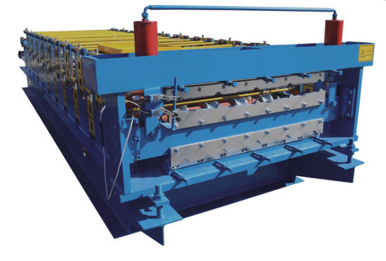 7.5KW لون الصلب لفة تشكيل آلة 1200mm طبقات مزدوجة
