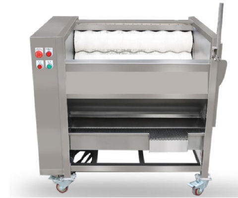 800kg / h آلات تجهيز الأغذية ، فرشاة آلة تقشير الصناعية