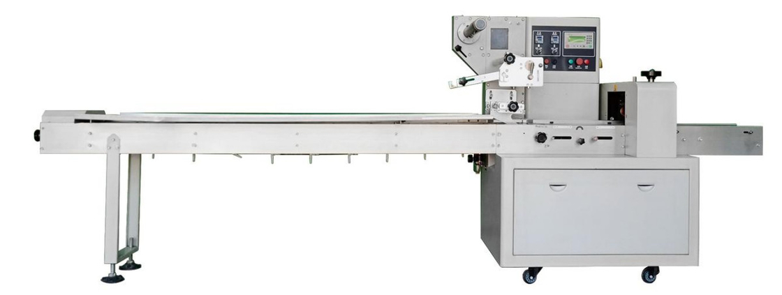 450mm نوع وسادة فيلم آلة التعبئة 220 كيس / دقيقة 2.4kw